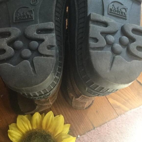 Sorel Badger Kids Snow Rain Boots Brown Lace Up - Picture 12 of 15